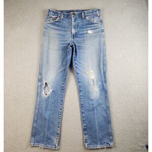 Dickies Jeans Men's 36x34 Blue Stonewash VTG Look GREAT FADE Natural Distressed